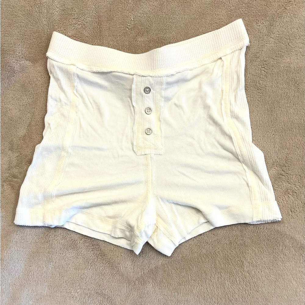 Free People white boyfriend briefs